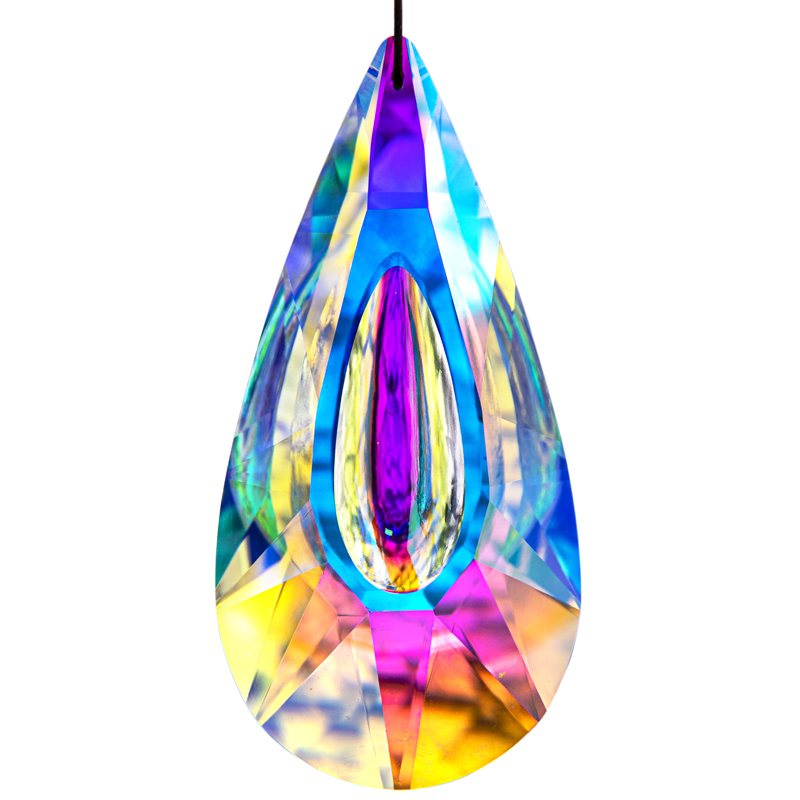H&D Hanging Crystal Prism Suncatcher Ornament Window Garden Decor