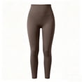 thumbnail image 5 of Amzcrzy Women's Maternity Leggings Solid Color Over The Belly Maternity Workout Clothes Stretchy Butt Lifting Ankle Length Pregnancy Active Workout Yoga Pants Brown M, 5 of 6