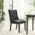 thumbnail image 2 of Modway Baronet Button Tufted Vegan Leather Dining Chair, Black (Set of 1), 2 of 4