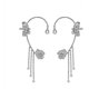 thumbnail image 1 of 2 piezas de pendientes con clip para mujer, sin perforación, con forma de rosa, para el hueso de la oreja, con clip para la oreja, con forma de mariposa - Código de modelo 616, 1 of 2