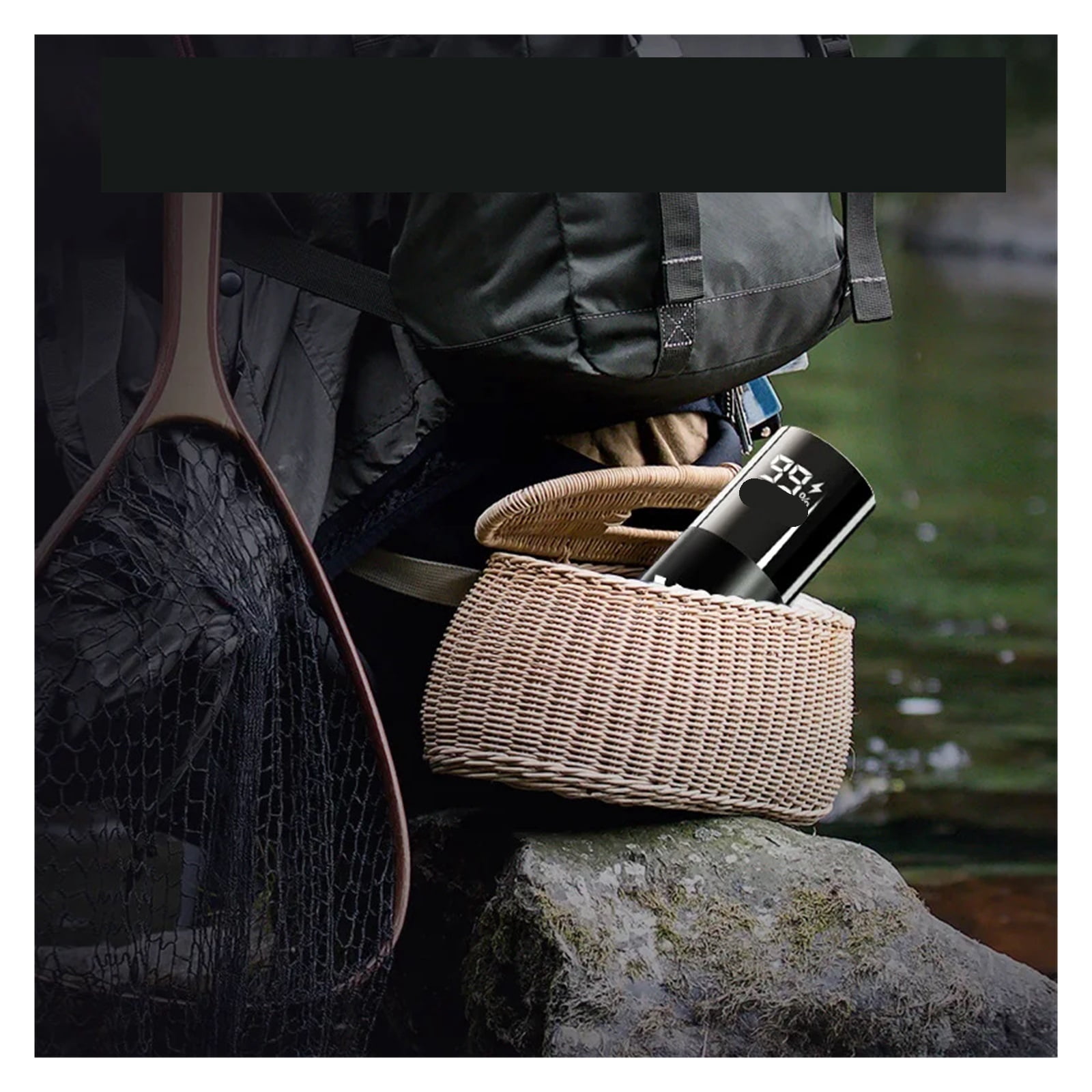 USB Rechargeable Oxygen Pump for Outdoor Fishing, Portable Aerator with 5H Runtime for Night Fishing