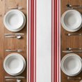 thumbnail image 5 of Red Striped Table Runner Farmhouse Simple Line Vertical Stripes Tablerunners 16 x 72 Inch, Table Decorations Tabletop Scarf for Summer Gathering Holiday Farmhouse Kitchen Dining Decor, 5 of 8