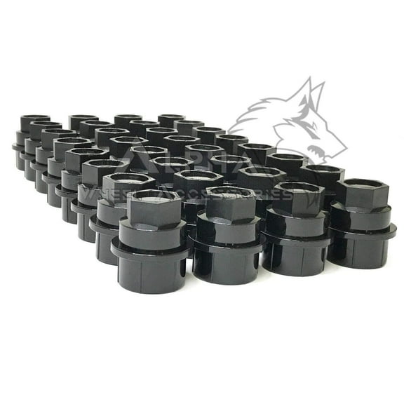 32 Black Wheel Lug Nut Covers Caps For Chevy GMC Silverado 2500 3500 HD 15646250