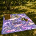 thumbnail image 7 of Flowing Axolotls Among Jeweled Plants And Bubbles, Soft Flannel Blanket with Ornamental Fantasy Illustration Print, Housewarming Gift and Home Decor for Bedroom and Living Room, 7 of 7