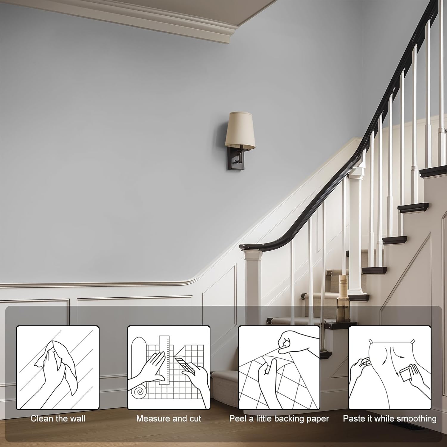 Grey Peel and Stick Wallpaper Solid Grey Contact Paper A Set of 15.7"x236" Matte Self Adhesive Waterproof Vinyl Roll for Wall Coverings,Cabinets,Countertops,Bedroom,Kitchen