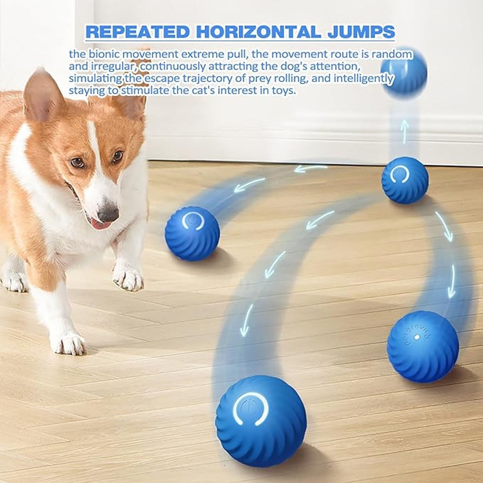 Pet Smart Jumping Ball Interactive Dog Toys Dog Ball Automatic Moving Bouncing Rotating Ball for Puppy Small Medium Dogs Fun and Engaging Gifthi Toy Suitable for Small and Medium Sized Pets Walmart ...