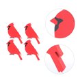 thumbnail image 5 of IBASETOY 4Pcs Compact Wooden Christmas Bird Ornament Red Xmas Decor for Fireplace Desktop, 5 of 7
