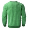 thumbnail image 5 of KHONTS,Men's Sherpa Loose Fit Hoodless Sweatshirts Warm Casual Fashion Pullovers Fall and Winter Plus Size Soft Comfy Tops Green M, 5 of 5