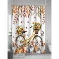 thumbnail image 5 of Fsddascl Floral Fall Shower Curtain Set - Small 36" x 72" Washable Bathtub Curtain with 12 Hooks, Thanksgiving Pumpkin Sunflower Leaves Waterproof Fabric Stall Shower Curtains for Bathroom/Bathtub, 5 of 6