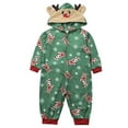 thumbnail image 3 of Aunavey Family Matching Christmas Pajamas Set Sleepwear Jumpsuit Hoodie with Hood for Family, 3 of 5