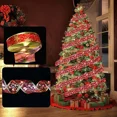thumbnail image 5 of Cinta de Navidad con luces de hadas, decoración navideña, lazos de bricolaje, adornos de árbol de luces para el hogar, decoración navideña de Año Nuevo 2023, 5 of 5