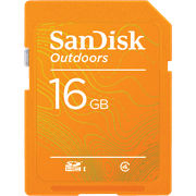 SanDisk 16GB Outdoors SDHC UHS-I Memory Card - SDSDBNN-016G-AW6VN