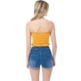 thumbnail image 5 of MixMatchy Women's Sexy Frill Knot Front Knit Strapless / Strap Tube Crop Top, 5 of 6