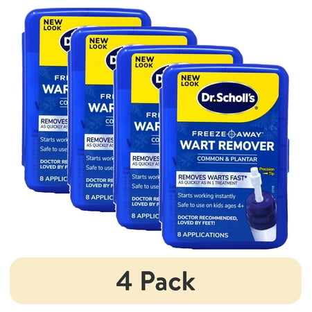 (4 pack) Dr. Scholl's Freeze Away Wart Remover, 8 Treatments