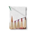 thumbnail image 2 of School Soft Flannel Fleece Throw Blanket, Creativity Themed Children Colorful Pencils for Painting Macro Photography Print, Cozy Plush for Indoor and Outdoor Use, 60" x 80", Multicolor, by Ambesonne, 2 of 5