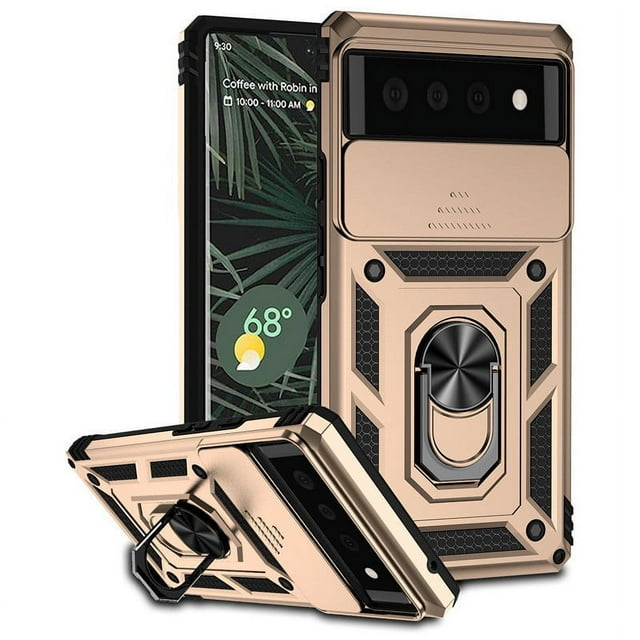 Para Google Pixel8 Pro Funda para teléfono Pixel 7A Anillo resistente a caídas Push-Pull Shell 6A Moderno y duradero