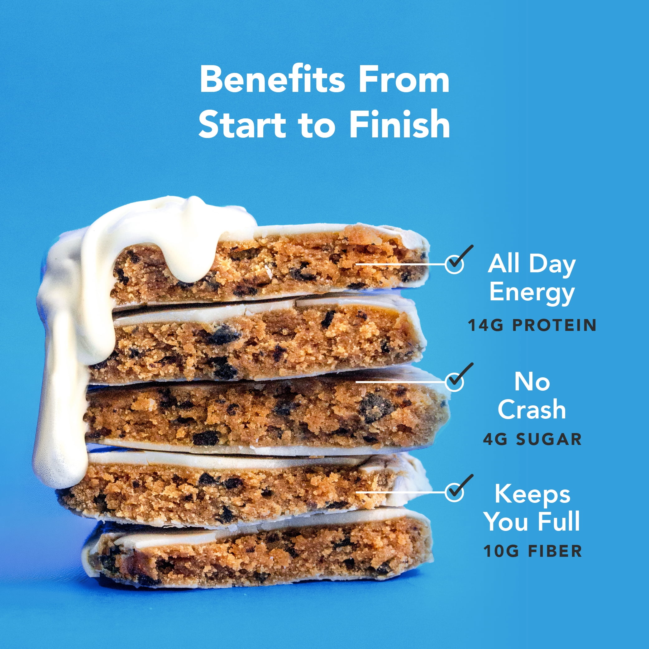 ALOHA, Organic Plant Based Protein Bars, Cookies and Creme, 14g Protein (Pack of 12)