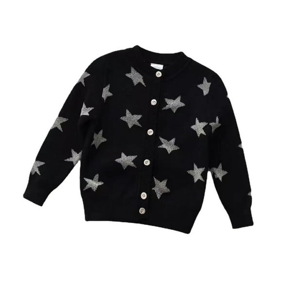 Boys Sweaters Kids Baby Girls Boys Autumn Winter Knit Sweater Star Print Long Sleeve Coat Cardigan Clothes