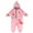 Pink, variant on Celivon Kids Little Boys Girls Dinosaur Raincoat Overall Rain Suit Cute Jumpsuit Conjoined Rain Jacket Camo Waterproof PU Coated Durable Colorful For Rainy Day Or Travel 7T