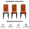 thumbnail image 4 of Skull and Spider Web 4-Pack Dining Chair Slipcovers Stretch Washable Halloween, 4 of 8