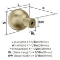 thumbnail image 5 of Amerock Coble 1-1/8 inch (29mm) Diameter Golden Champagne Cabinet Knob, 5 of 6