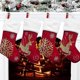 thumbnail image 2 of Calcetines navideños Bolsa de regalo Bordado de franela Calcetines navideños Copo de nieve Hy, 2 of 5