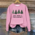 thumbnail image 1 of Aujourd'hui Réduction! Aqestyerly Haut de Noël Grande Taille pour Femmes Col Rond Imprimé Lettres Manches Longues Mode Chandail en Molleton, 1 of 4