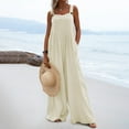 thumbnail image 2 of S LUKKC LUKKC Women's Casual Loose Overalls Jumpsuits One Piece Sleeveless Wide Leg Long Pant Rompers With Pockets For Summer Outfits 2024, 2 of 8