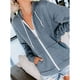 thumbnail image 3 of Sudadera casual de manga larga con cremallera y capucha para mujer, chaqueta con capucha de color sólido con bolsillos, 3 of 6
