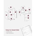 thumbnail image 4 of VASAGLE 2-Drawer Filing Cabinet, Mobile Printer Stand with Lock, File Organizer for Home Office, Modern, White, 4 of 5
