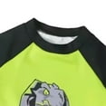 thumbnail image 5 of LYMAYTER 7-11 Years Boys Swimsuits Outfit Cartoon Printed Long Sleeve Swimwear Tops and Flat Angle Shorts 2PCS Set for Kids Summer Bathing Suit, 5 of 8