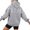 F171-Grey, variant on FYDUU Women's Hoodies Oversized Sweatshirt Letter Print Loose Hooded Sweatshirts Long Sleeve Comfortable Basic Pullover Tops
