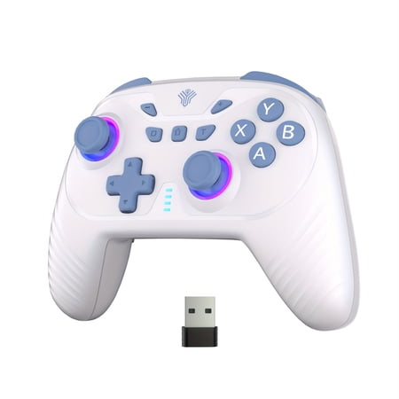 Wireless PC Controller with RGB, Hall Effect Joystick & Triggers, Vibration, for Windows/Android/Switch/Steam