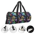 thumbnail image 3 of Fotbe Colorful Animals Bolsa Deportiva de Lona Plegable con Estampado, Bolsa de Gimnasio con Bolsillo Seco/Húmedo, Bolsa de Viaje Ultraligera de Gran Capacidad, 3 of 6