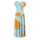 thumbnail image 4 of Puntoco Vestido Casual De Manga Corta Con Cuello Redondo Estampado Para Mujer Naranja Xl,Regalos Para Mujer Joven, 4 of 5