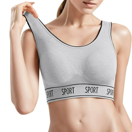 Xiaoxatg Womens  Sports Bra Longline Wirefree Padded With Medium Support Yoga Bras Gym Running Workout Tank Tops Bra Strapless Bra