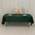 thumbnail image 4 of Efavormart Hunter Emerald Green Seamless Lamour Satin Rectangle Tablecloth - 60"x102", 4 of 11