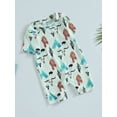 thumbnail image 4 of Qtinghua Western Baby Boy Girl Clothes Cow Print Jumpsuit Highland Short Sleeve Romper Bodysuit Infant Summer Outfits Green 3-6 Months, 4 of 9