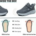thumbnail image 3 of Men's Women's Hiking Shoes Waterproof Lightweight Fleece-Lined Sneakers Non-Slip Comfort Soft Sole Cotton Casual Shoes Gray 9 Women/8.5 Men, 3 of 7