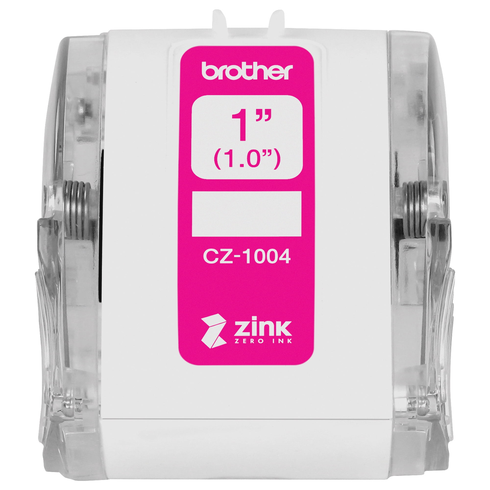 Brother Genuine CZ-1004 continuous length 1” (1.0”) 25 mm wide x 16.4 ft. (5 m) long label roll featuring ZINK® Zero Ink® Technology.