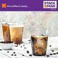 thumbnail image 5 of Stack Man [100 Pack - 16 oz.] Clear Disposable Plastic Cups PET Crystal Clear Disposable 16oz Plastic Party Cups Tumblers, 5 of 7