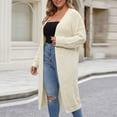thumbnail image 5 of Gamivast Long Cardigan Sweaters for Women Plus Size Open Front Chunky Knit Lightweight Duster Outerwear Casual Fall Winter Tops Loose Fit Ribbed Cuffs Cozy Sweaters, 5 of 6