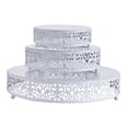 thumbnail image 1 of 3 soportes redondos para tartas, bandeja para servir, soporte para postres para decoración de cumpleaños, color blanco Zulema Puesto de pasteles, 1 of 8