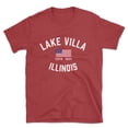 thumbnail image 1 of Lake Villa Illinois Patriot Men's Cotton T-Shirt, 1 of 1