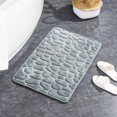 thumbnail image 4 of Memory Foam Bath Mat Cobblestone Bathroom Rugs Super Water Absorbent Machine Washable Bath Rugs grey 50*80CM, 4 of 9