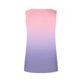 thumbnail image 4 of Uaswgudfs Women's Gradient Color Crew Neck Summer Tank Tops - Casual Sleeveless Loose Fit Blouses, Flowy Tunics Tops, 4 of 6