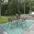 thumbnail image 4 of Sphinx Riviera Indoor/Outdoor Area Rug 4771E Outdoor Blue Geometric Octagon 7' 10" x 7' 10" Round, 4 of 6