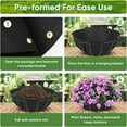 thumbnail image 5 of 1Pc/2Pcs/3Pcs/4Pcs Hanging Planter Basket Liners, 14Inch/16inch Round Fabric Liners for Hanging Baskets, Replacement Coco Fiber Liner, Durable Non-Woven Liners for Hanging Baskets Planters Flowers, 5 of 6