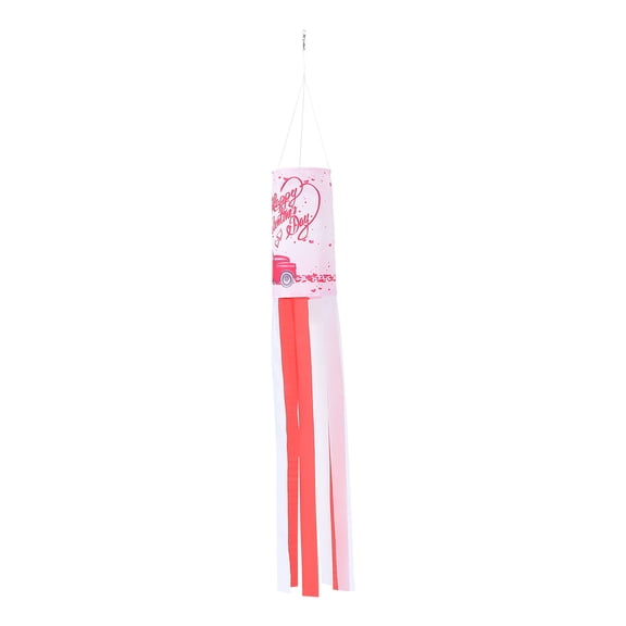 BRIGHTFUFU Wind Sock Flag Polyester Pink Banner Pendant 1Pack 39X5In