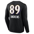 thumbnail image 3 of Men's Mark Andrews Black Baltimore Ravens Team Wordmark Player Name & Number Long Sleeve T-Shirt, 3 of 3